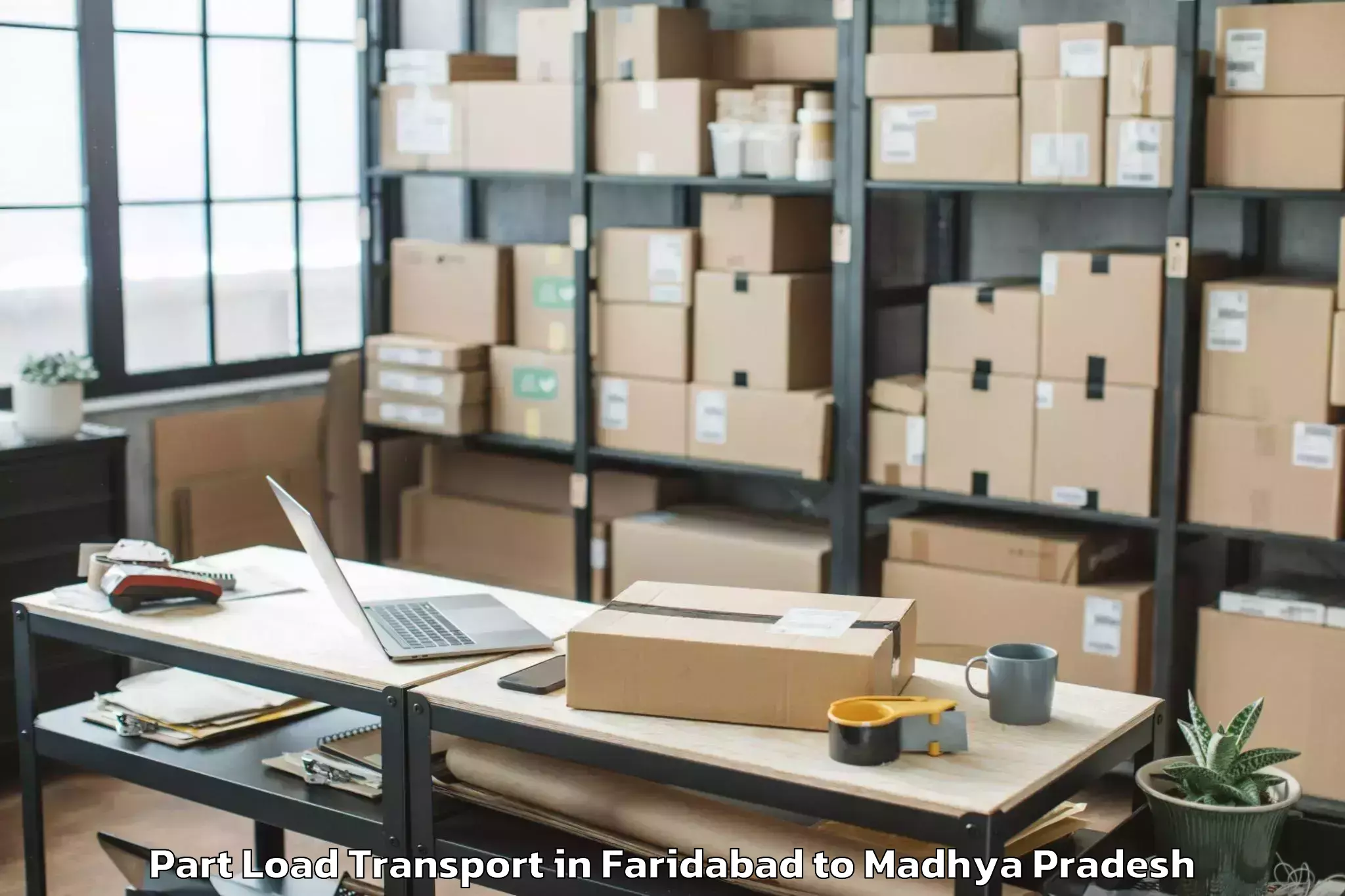 Book Faridabad to Jaithari Part Load Transport Online